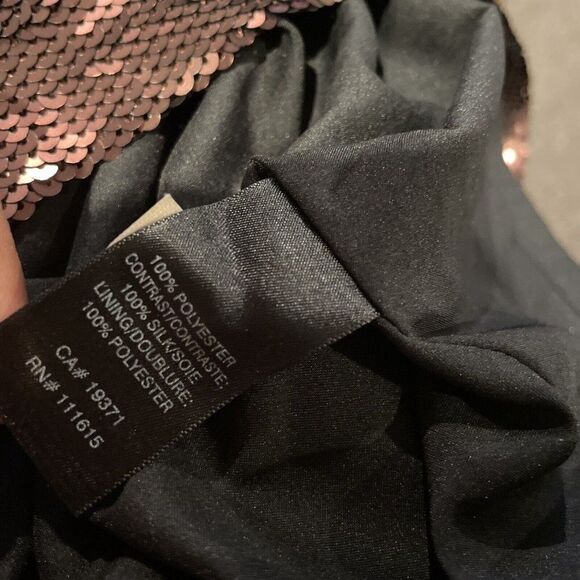 Robert Rodriguez Sequin Off The Shoulder Dress Size 2 Silk Lined Party Bronze - Picture 7 of 7